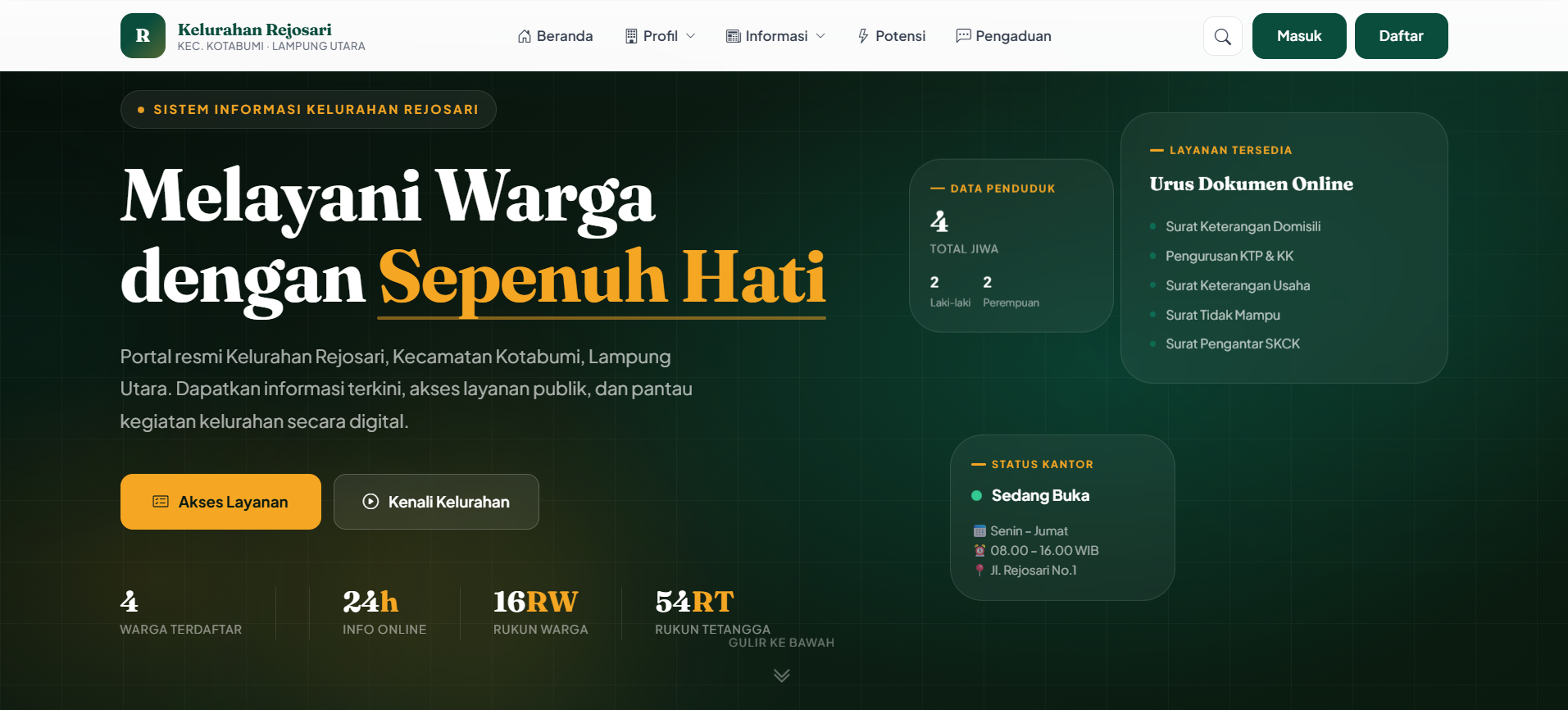 Rejosari Information System Cover